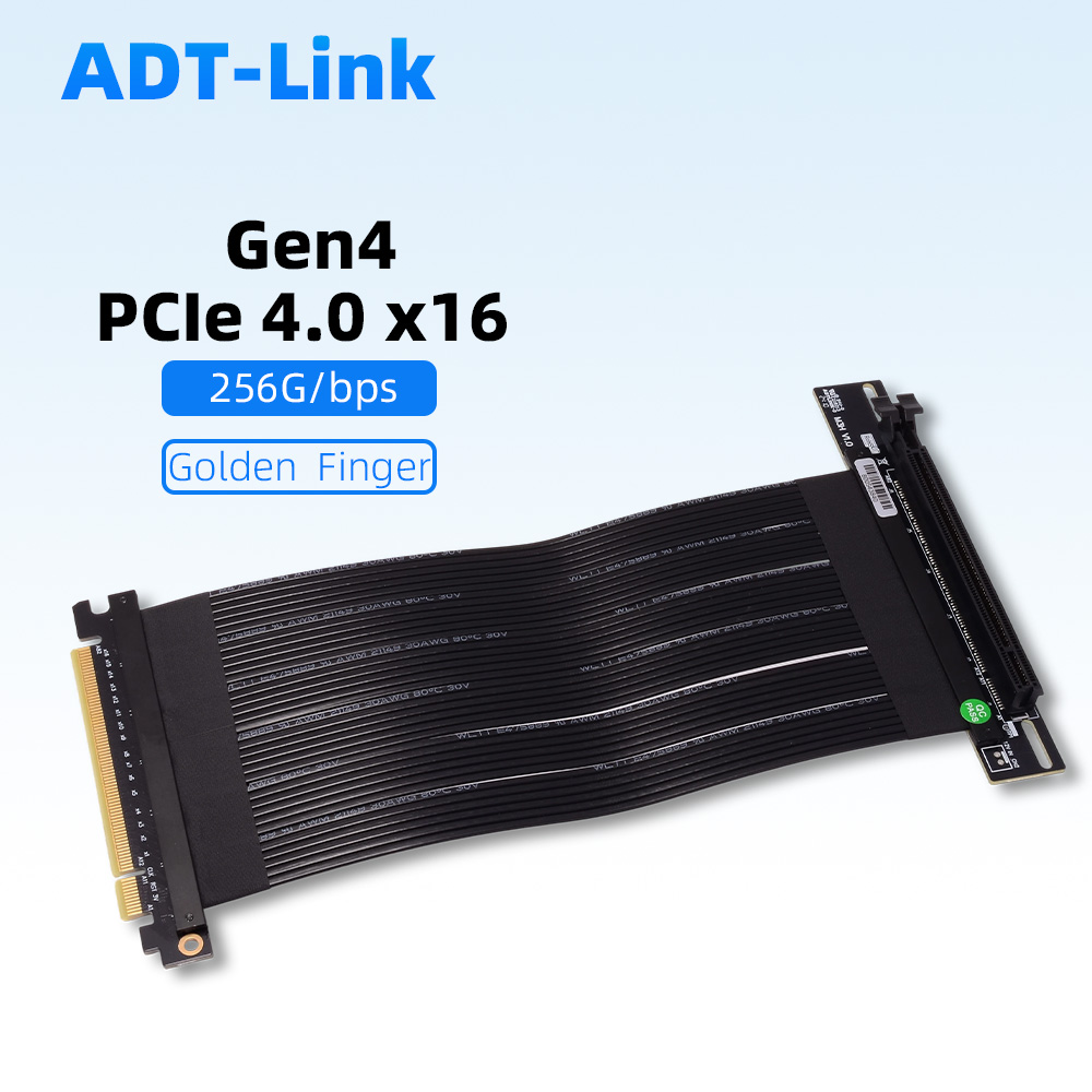 Pcie 4.0 X16 Riser Cable 90 Degree - Riser Silver PCIe 4.0 X16 a