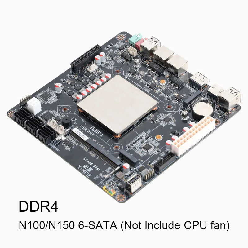 Nas Motherboard N100 6 Sata - Scheda Madre NAS N100/N150 a 6
