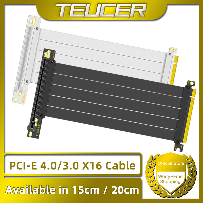 Pcie 4.0 X16 Riser Cable 90 Degree - TEUCER PCI-E 4.0 X16 Cavo riser